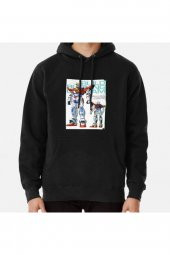 Anime Gundam School Best Characters Cool Japanese War Robot Model Baskılı Sweatshirt Hoodie - 1