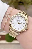 Daniel Klein DKISTE879 Gold Renk Kadın Kol Saati ve Bileklik - 2