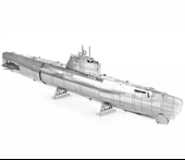 DIY 3D Metal Puzzle Bulmaca Alman Denizaltı U-Boat Type XXI Hediyelik Maket - 2