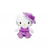 Hello Kitty Şapkalı Peluş 36 cm. - Mor 02089 - 1