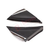 Renault Megane MK4 2016-On için Yan Ayna Köşe Plastiği Bakaliti Seti NİKELAJLI 638758950R 638740438R thumbnail 3