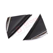 Renault Megane MK4 2016-On için Yan Ayna Köşe Plastiği Bakaliti Seti NİKELAJLI 638758950R 638740438R thumbnail 4