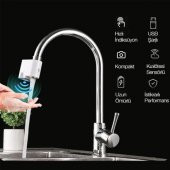 Coofbe Şarjlı Tüm Musluklara Uyumlu Tam Otomatik Akıllı Sensörlü Musluk Başlığı Su Tasarruflu Musluk Başlığı Hareket Algılama Sensörlü Musluk - 1