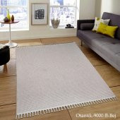Orkide Home Dekoratif Bej Otantik Dokuma Halı - 1