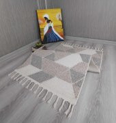 Orkide Home Dekoratif Bej Gri Otantik Dokuma Halı - 2