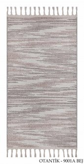 Orkide Home Dekoratif Gri Bej Otantik Dokuma Halı - 5