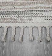 Orkide Home Dekoratif Gri Bej Otantik Dokuma Halı - 6