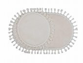Orkide Home Dekoratif Modern Simirna Örgü Saçaklı 50x80 Oval Banyom Klozet Takımı - 4