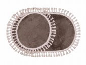 Orkide Home Dekoratif Modern Simirna Örgü Saçaklı 50x80 Oval Banyom Klozet Takımı - 8