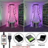 Polham 10 Metre Bluetooth Bağlantılı Telefon İle Kontrol Edilebilen Led Lamba, RGB Işıklı SÜS Lamba - 4