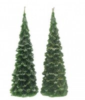 Yılbaşı Temalı Çam Ağacı Dekoratif Mum 14 cm - 3
