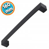 Mutfak Kulpu Çekmece Dolap Kapak Kulbu Metal Kulp Mobilya Siyah 160 mm Dolabı Kulpları thumbnail 1
