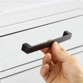 Mutfak Kulpu Çekmece Dolap Kapak Kulbu Metal Kulp Mobilya Siyah 160 mm Dolabı Kulpları thumbnail 3