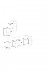Givayo Mobilya Kylıe Tv Ünitesi 200 cm Antrasit - 4