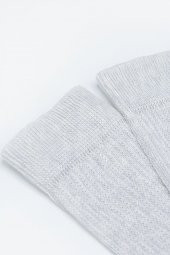Gri Vertical Stripes Havlu Çorap - 2