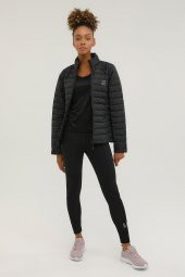 W-sn659 Basıc Padded Coat Siyah Kadın Mont - 2