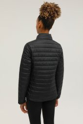 W-sn659 Basıc Padded Coat Siyah Kadın Mont - 4