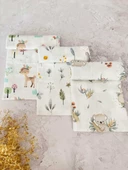 3 Adet Çok Amaçlı Müslin Bezi Örtü Battaniye - 1