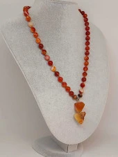 Akik Taşı Düğümlü Unisex Tasarım Kolye 8mm (45020) thumbnail 4