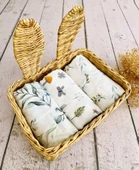 3 Adet 75x75 Çok Amaçlı Müslin Bezi Örtü Battaniye thumbnail 1