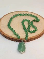 Aventurin Taşı Düğümlü Unisex Tasarım Kolye 8mm (45025) thumbnail 1