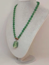 Aventurin Taşı Düğümlü Unisex Tasarım Kolye 8mm (45025) thumbnail 4