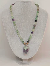 Florit Taşı Düğümlü Unisex Tasarım Kolye 8mm (45040) thumbnail 2