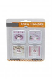 4 lü Roza Yapışkanlı Askı 4,5X6cm - 1