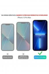 Iphone 13 Pro Max Uyumlu Premium Ekran Koruyucu 9h Sert Temperli Kırılmaz Cam Koruma Şeffaf - 3