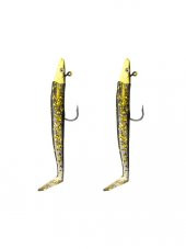 Fujin Zand Eel 11cm 7gr-14gr Double Body+Head Silikon Balık Gold Silver - 1