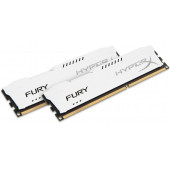 Kingston HyperX FURY 8GB Kit (2x4GB) 1600MHz DDR3 CL10 DIMM - White (HX316C10FWK2/8) - 2