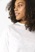 Bridgerton Pall Mall Logo Beyaz Kırçıllı Kadın Crop Tshirt - 2