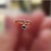 Nazar Boncuk'lu Altın Yüzük 14K Gold thumbnail 2