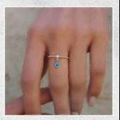 Nazar Boncuk'lu Altın Yüzük 14K Gold thumbnail 3