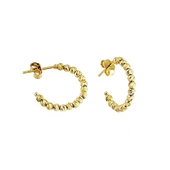 Altın Halka Küpe Dorikalı 14K Gold Üç Renk thumbnail 3