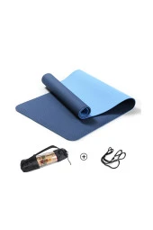 Pilates & Yoga Minderi, Çift Renkli Mat Mavi - 1
