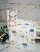 Çok Amaçlı Müslin Bezi Örtü Battaniye Ağız Mendilli - 1