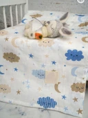 Çok Amaçlı Müslin Bezi Örtü Battaniye Ağız Mendilli - 2