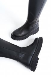 Tiamo Siyah Mat Fermuarlı Günlük Çizme - 1
