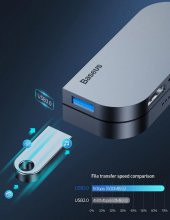 BASEUS Bend Angle No.7 HDMİ USB 3.0 USB 6in1 USB TYPE C Adaptör - 4
