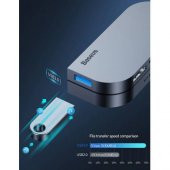 Baseus 6in1 Hub 4K HDMİ USB 3.0 USB 6in1 USB TYPE C Adeptör 3.5MM USB-C SD-TF Kart Usb 3.0 Micro Sd - 8