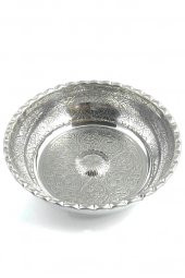El İşlemeli Alüminyum Hamam Tası Gri - 1