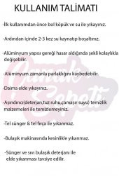 El İşlemeli Alüminyum Hamam Tası Gri - 2