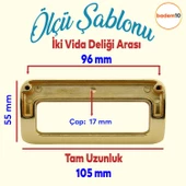 Bergen Desenli Mobilya Mutfak Dolabı Çekmece Dolap Kulpu Kulbu Metal Gold Altın (96 MM-9.6 CM) thumbnail 2