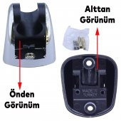 Duş Seti Banyo Duş Başlığı Seti Fiskiyesi Telefonu Kare Başlık Metal Hortum Siyah - 4