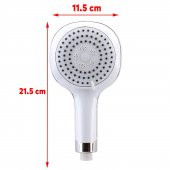 Banyo Duş Başlığı Fiskiyesi Telefonu Yuvarlak Başlık Beyaz - 3