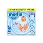 Molfix Bebek Bezi Ultra Fırsat Paketi Midi 3 No 108 x 2 Adet - 1