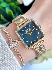 ESL.9.2255.3.06 Slazenger Çelik Kordon 30 Mt Suya Dayanıklı Bileklik Hediyeli Kadın Kol Saati thumbnail 1