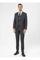 Süvari Normal Bel Slim Fit Siyah Erkek Takım Elbise TK1020000270 - 1