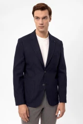 Slim Kalıp Armürlü Ceket - 1